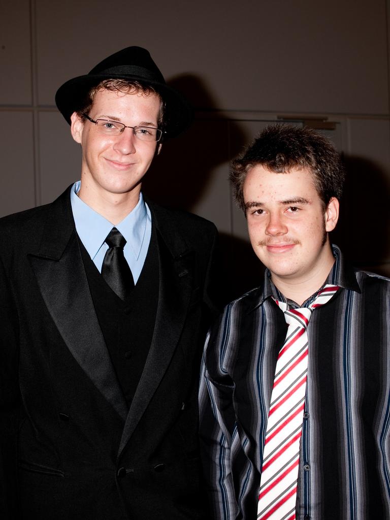 Angus Young and Michael Cowley at the 2009 Kormilda College formal. Picture: NT NEWS