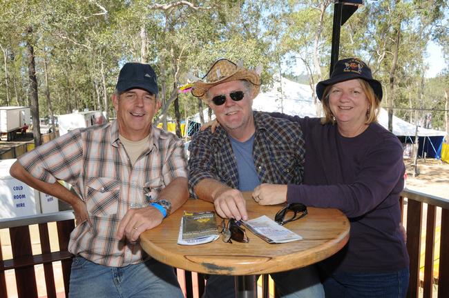Jeff Booth and Alan and Vicki Packer. Picture: Craig Warhurst