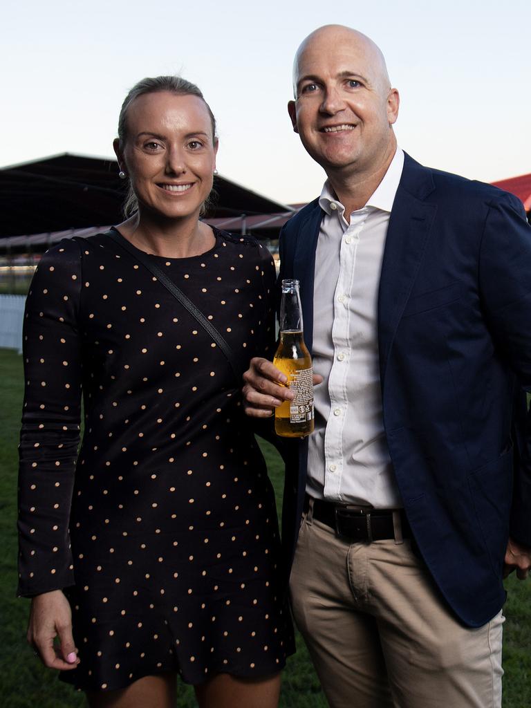 Georga and Cameron McNally at the launch of the Darwin Cup Carnival at the Darwin Turf Club. Picture: Keri Megelus