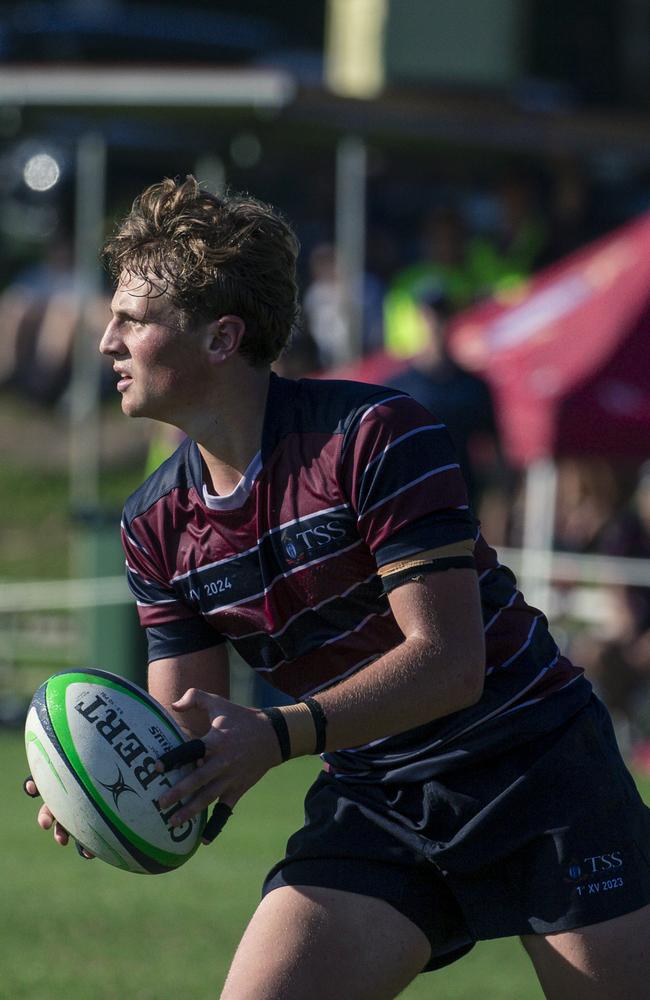 Tom Goldie. GPS Rugby The Southport School v Churchie at The Village Green Oval TSS. Picture: Glenn Campbell