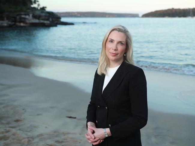 31/7/20: Anthea McIntyre at Balmoral Beach in Sydney. She is a Wills and Estates solicitor at McIntyre Legal at Mosman. John Feder/The Australian