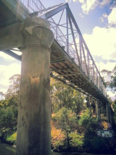 A bridge along the Main Yarra Trail near Abbotsford Convent. Picture: Covsky/Instagram