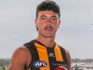 Hawthorn recruit Massimo D'Ambrosio in his new colours. Picture: Supplied