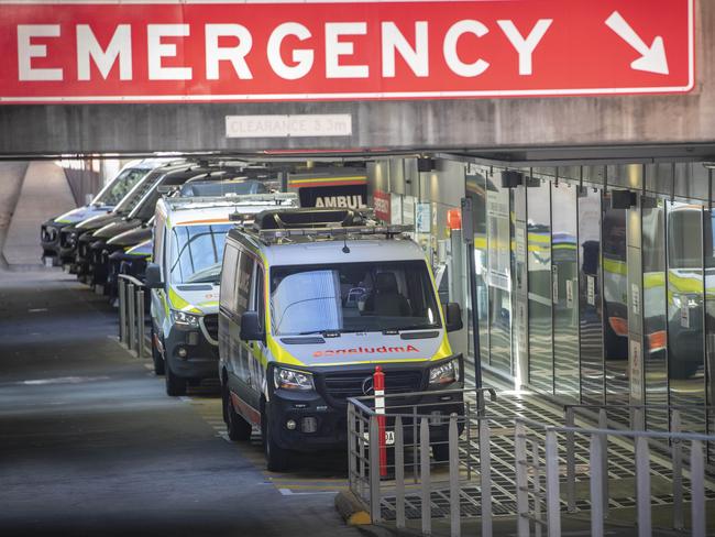 Ambulances at RHH Emergency.. Picture: Chris Kidd