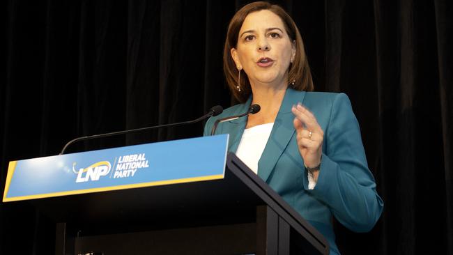 Deb Frecklington says the Queensland election is about the state’s economic crisis. Picture: NCA NewsWire/Sarah Marshall