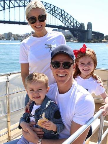 Roxy with her husband Oliver Curtis, who was released from jail earlier this year, and their two kids. Picture: Instagram