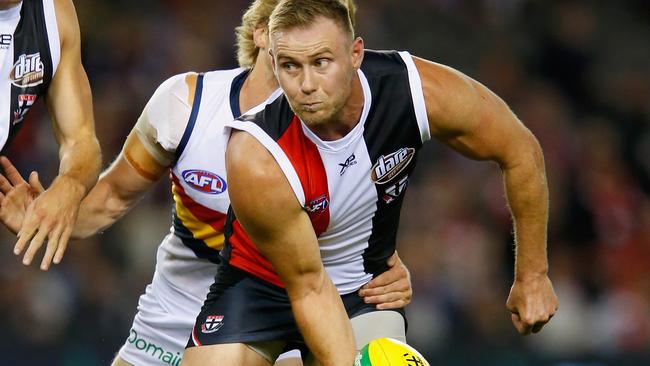 David Armitage battled against the Crows — like most of his Saints teammates.