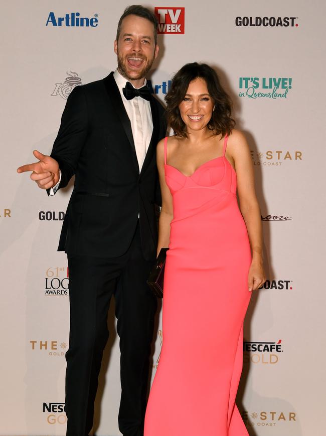 Hamish (and Zoe Blake arrive at the Logies. Picture: AAP