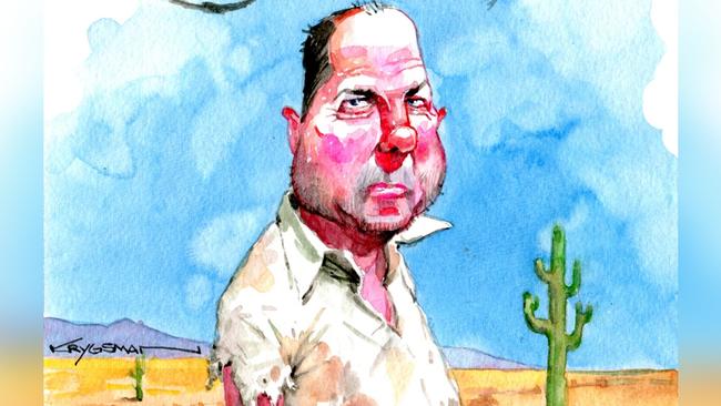 Westpac chief executive Peter King. Illustration by Sturt Krygsmann.