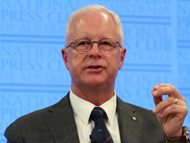 Former Chief of the Defence Force Air Chief Marshal Mark Binskin (Retd) speaking at  China Matters,  launches China narrative for Australia at the National Press Club Canberra. Picture Kym Smith