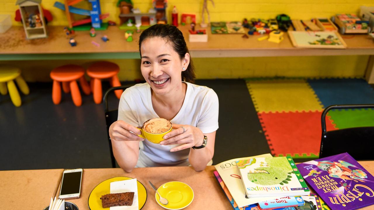 Chindavy Chea, owner of the North East Precinct Cafe in North Rd, Bentleigh East, which has a designated kids play area. Picture: Penny Stephens