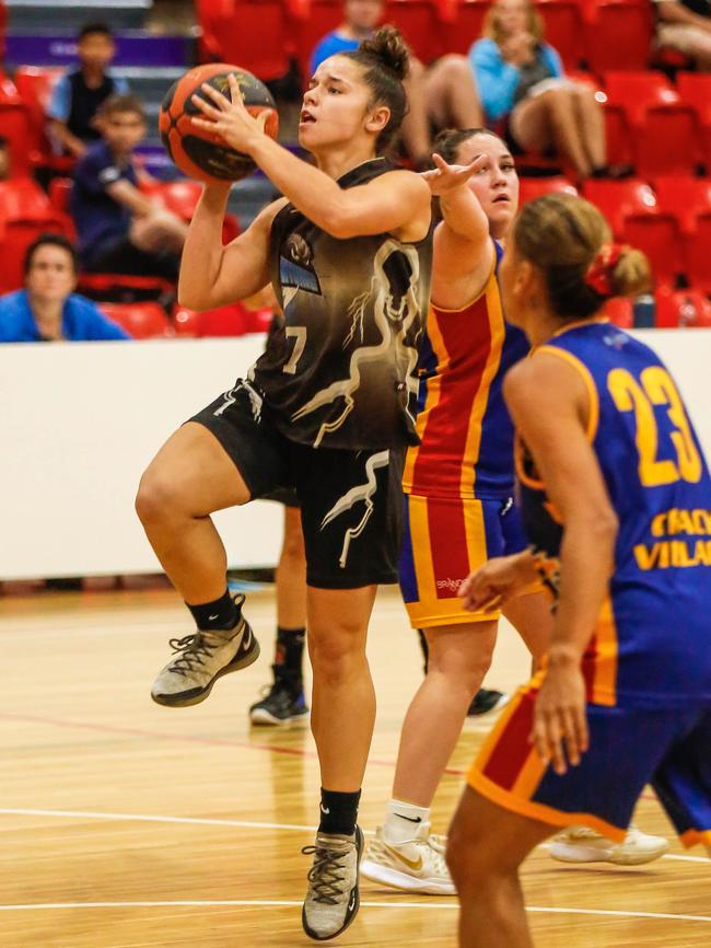 Lightning’s Dom Carbone starred with nine points in her team’s win over Tracy Village in the major semi-final. Picture: Glenn Campbell