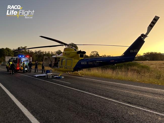 LifeFlight airlifts motorist injured in head-on Kolonga crash.