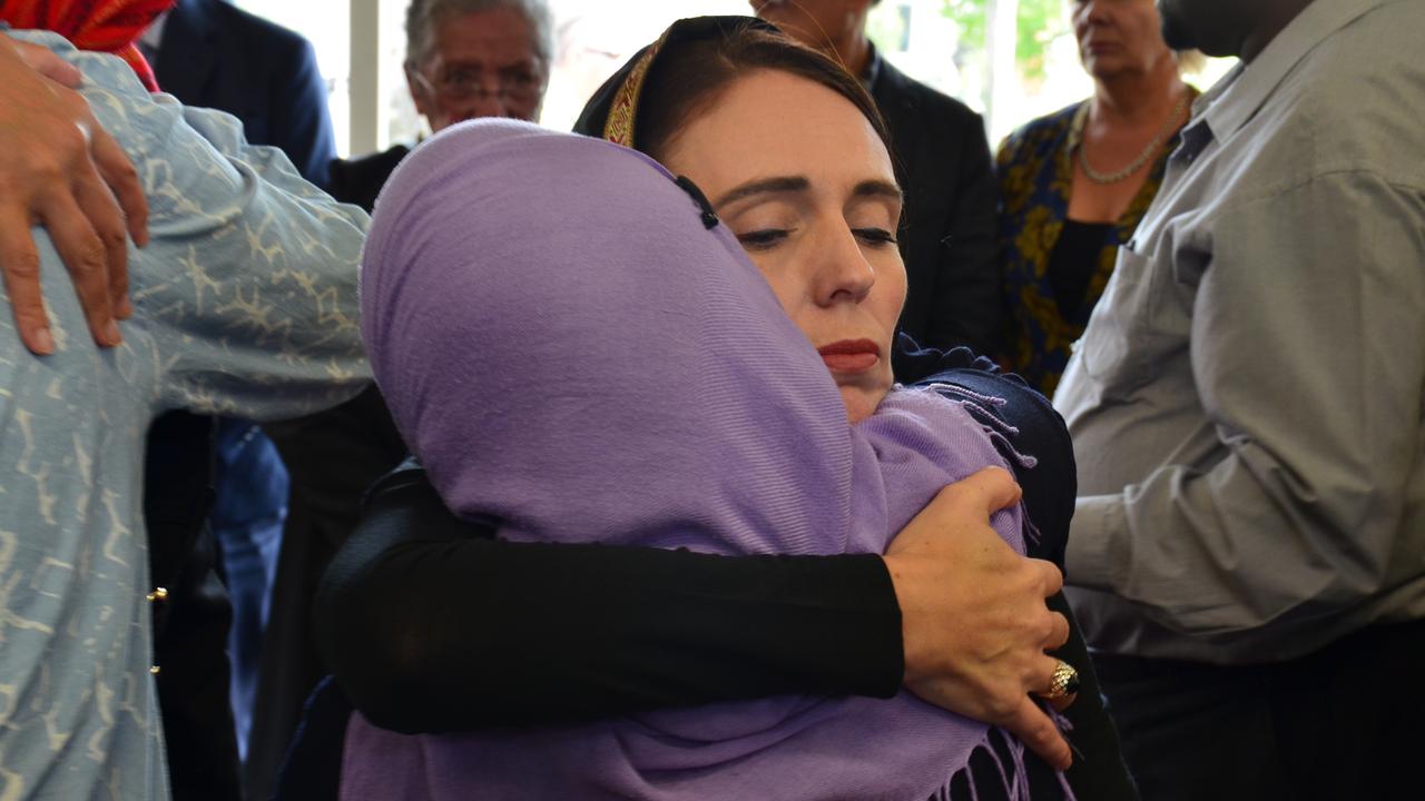 Jacinda Ardern meets with members of the Muslim community in the wake of the mass shooting at the two Christchurch mosques. Picture: AAP