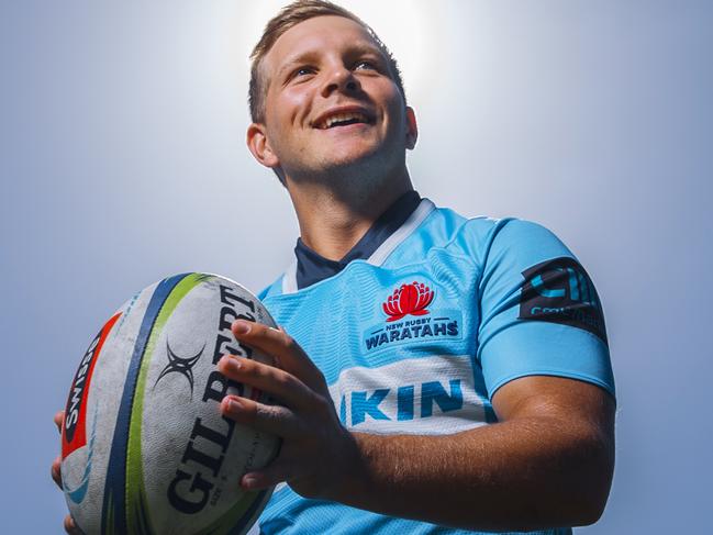 Rugby Union , Waratahs Mack Mason poses for a portrait at their home grounds in Daceyville. Mason has signed a new contract with the Waratahs.  Pic Jenny Evans