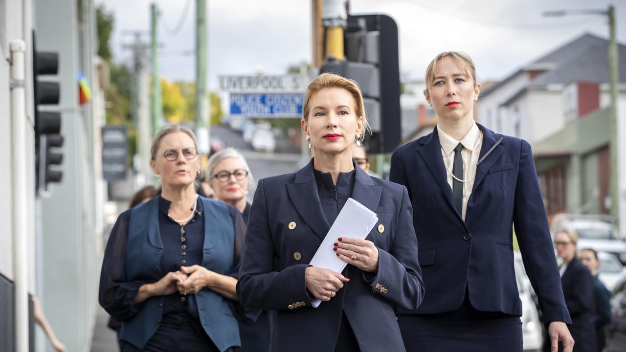 Kirsha Kaechele arrives at the Tasmanian Civil and Administrative Tribunal. Picture: Chris Kidd