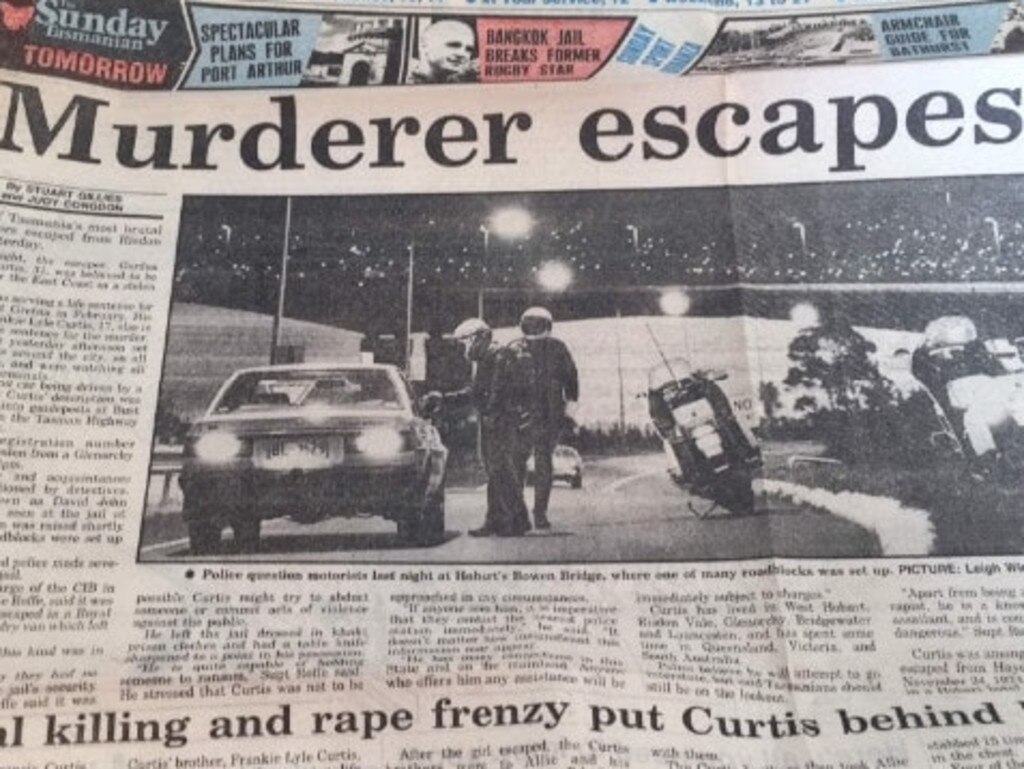 Curtis' escape set off a massive manhunt. Picture: Supplied