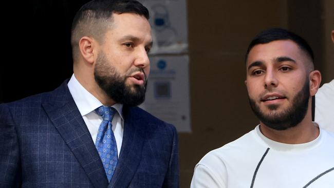 Ibrahem Hazme (right) pictured with his lawyer Fadi Abbas (left) leaving a court last year.