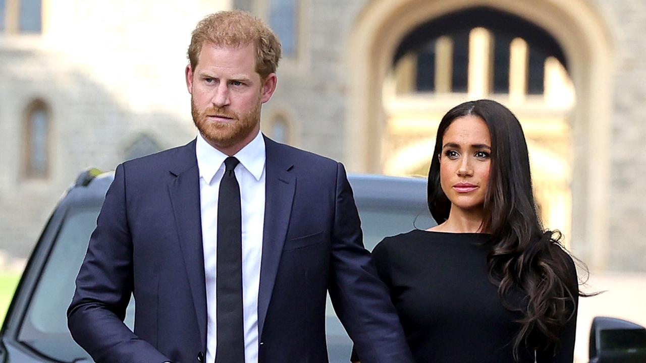 Harry and Meghan (pictured here on Saturday) are said to be “furious” with the decision. Picture: Chris Jackson/Getty Images