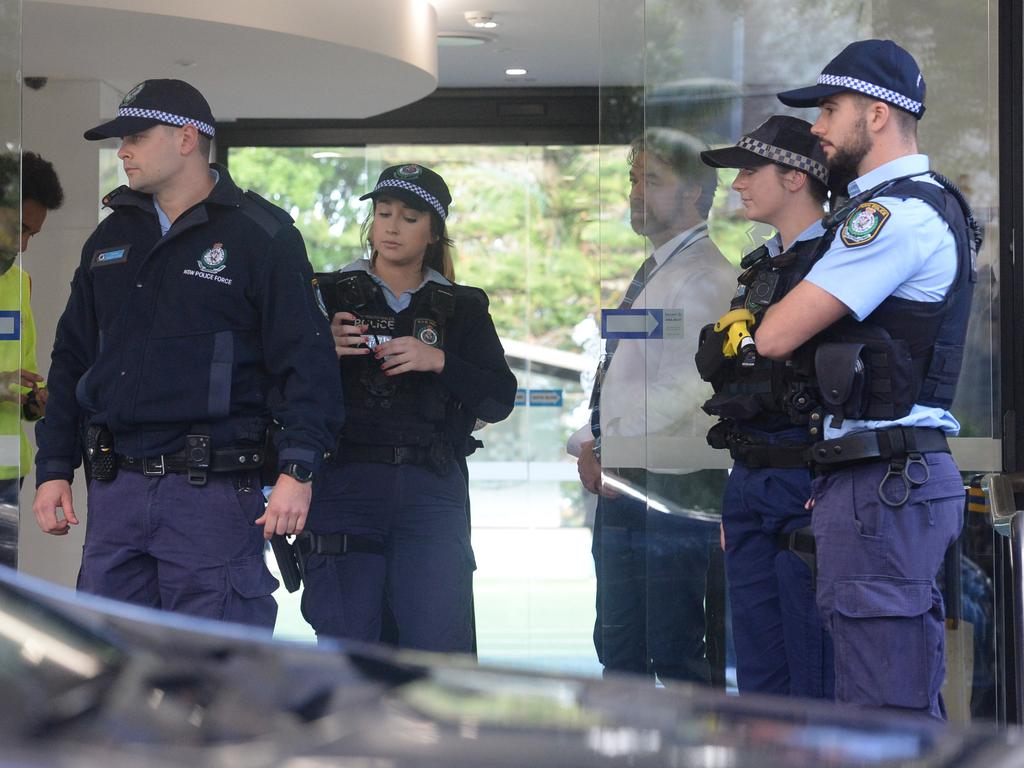 Police attended the school. Picture: Jeremy Piper