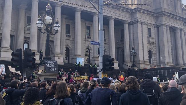 Protesters blocking an upgrade to a deadly road in Victoria have cost taxpayers up to $18 million, as fresh fears emerge about the project’s future.