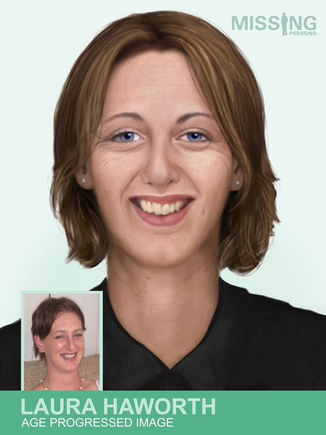 An age progressed image of Laura Haworth. Picture: Supplied