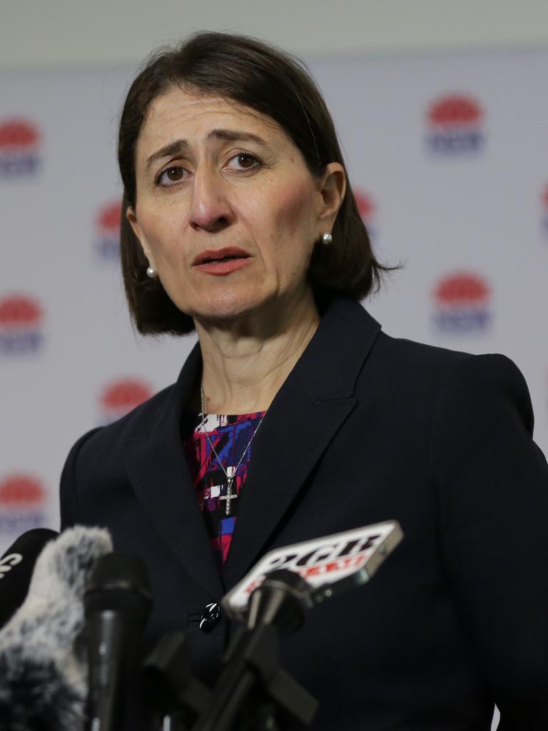 New South Wales Premier Gladys Berejiklian said she didn’t understand the new goalpost set by Queensland to reopen the border. Picture: NCA NewsWire / Christian Gilles