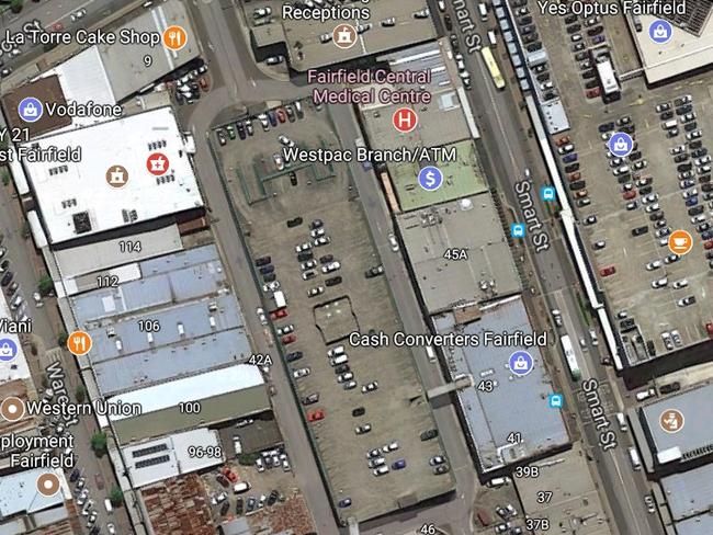 Nelson Street Carpark Fairfield from above, Image: Google Maps.