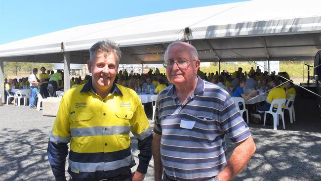 Stanwell Power Station CEO Michael O'Rourke and former station manager Ted Scott.