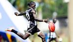 Tiwi Islands Grand Final between Muluwurri Magpies and Tuyu Buffaloes on Bathurst Island. Bradley Mungatopi for Magpies.