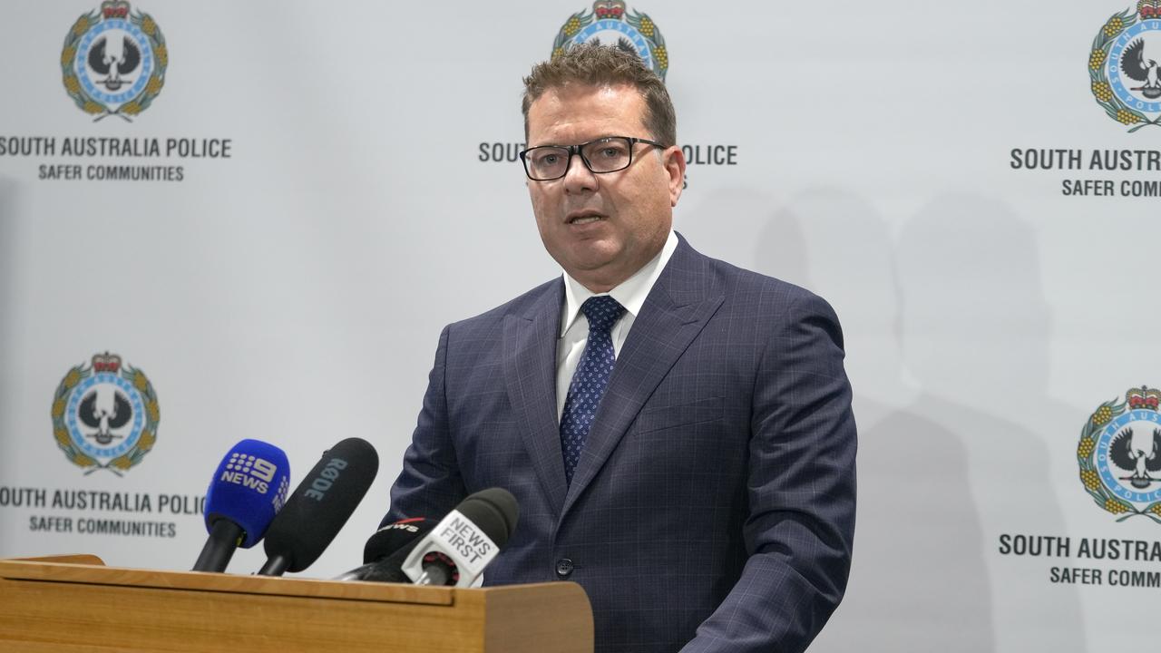 Operation Eclipse Commander, Detective Chief Inspector Brett Featherby, speaking to the media at Police Headquarters. Picture: Dean Martin