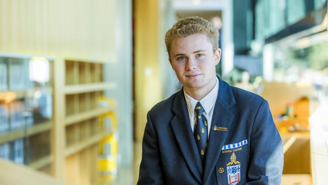 Captain Harry: Boarder Harry Chester, from Castlemaine, is Melboure Grammar’s captain of schools, one of more than 40 leadership roles at the senior school.