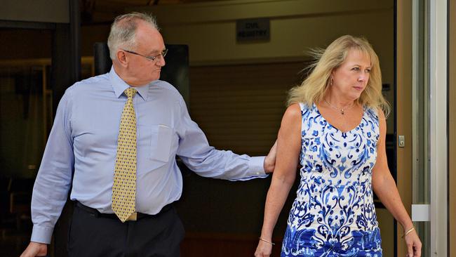 Jennie Westra van Holthe  leaves Darwin Local Court yesterday