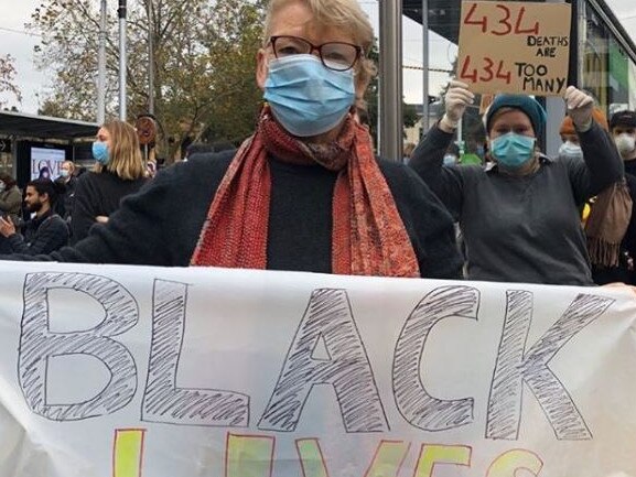 Janet Rice, Greens Senator for Victoria at the Black Lives Matter protest.