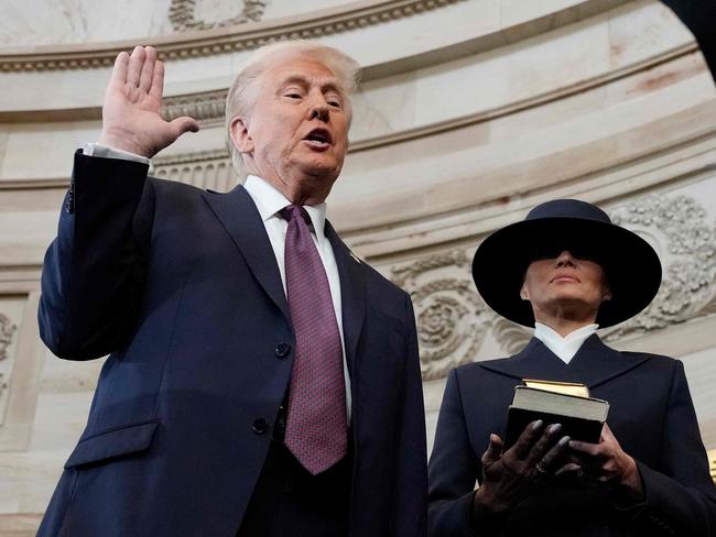 The moment Donald Trump is sworn in as the 47th US president. Picture: AFP