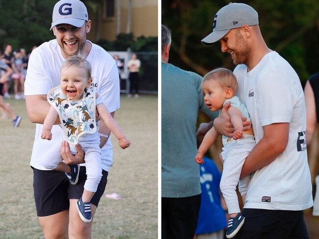 Gary Ablett and his son Levi loved the family day.