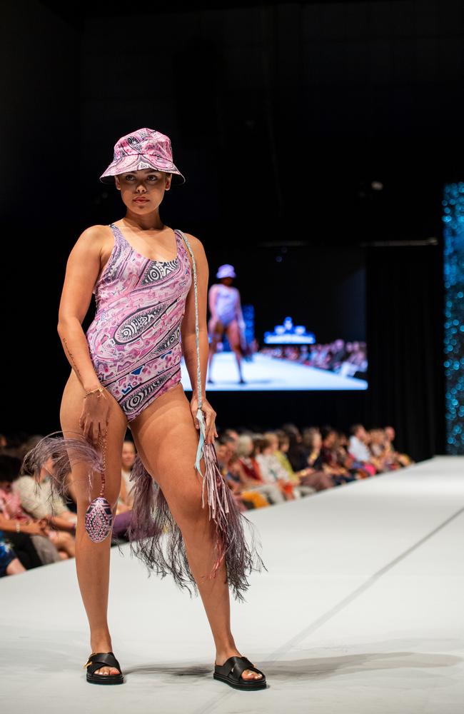 2024 Country to Couture at the Darwin Convention Centre showcases hand-designed First Nations fashion. Picture: Pema Tamang Pakhrin