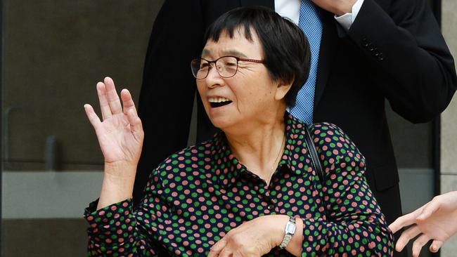 Junying Yan, mother of Hongtao Liu and Hongbin Liu, outside court. Picture: NCA NewsWire / Brenton Edwards.