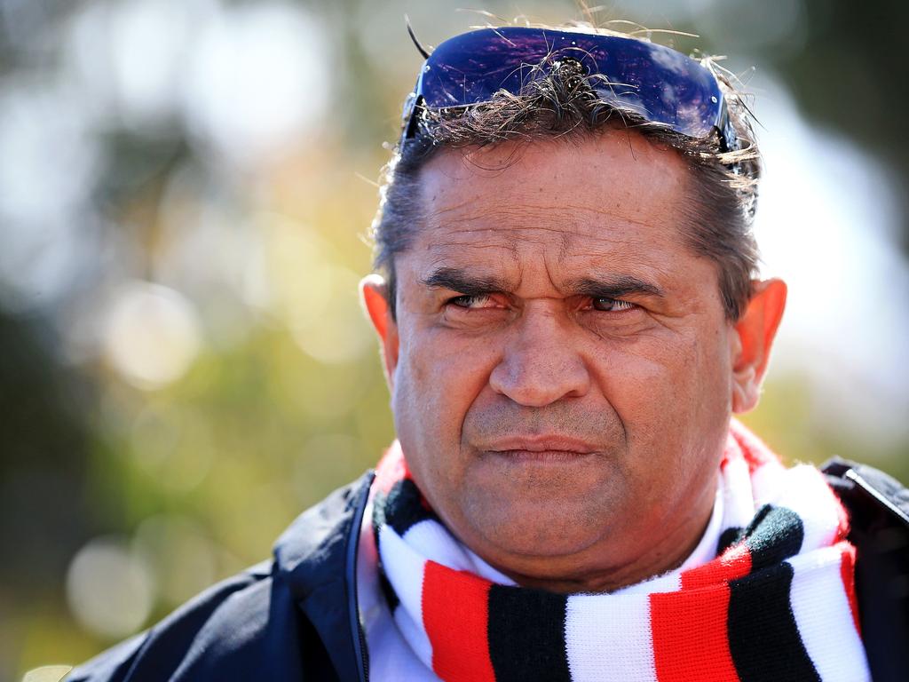 Nicky Winmar’s stand against racism in 1993 was photographed by Wayne Ludbey. Picture: Mark Stewart