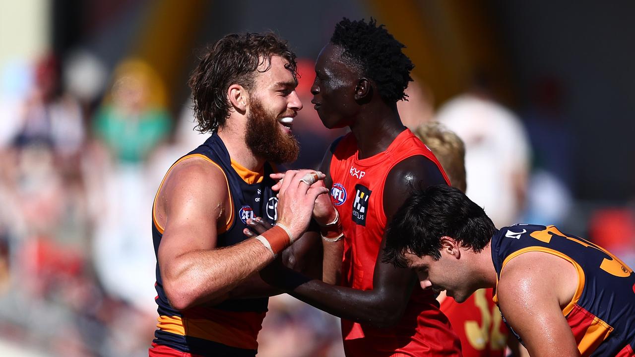 Mac Andrew and Riley Thilthorpe went head-to-head. Picture: Getty Images