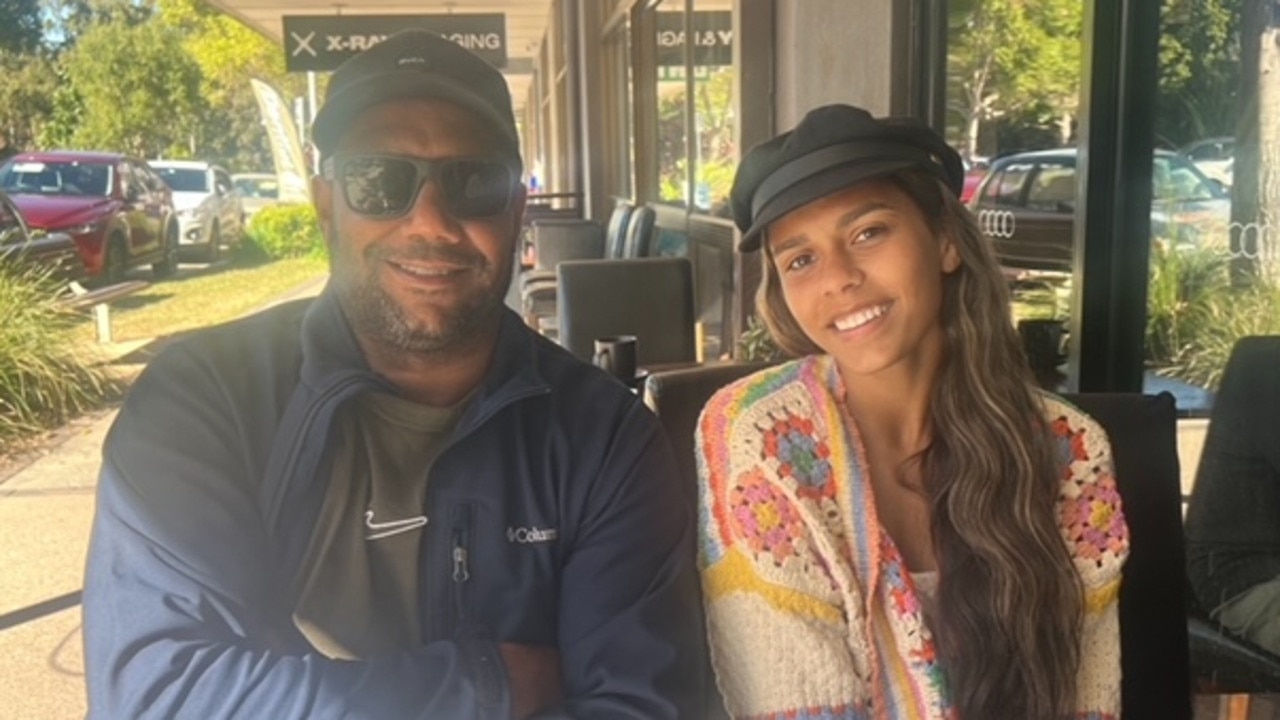 Aamira Renouf with her father Donald Malone.