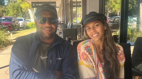 Aamira Renouf with her father Donald Malone.