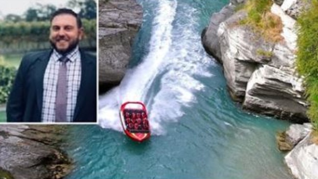 NSW policeman Joshua Paroci, inset, who was killed rafting near Queenstown, New Zealand.