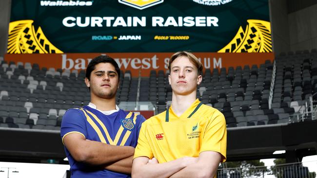 Alex Rice, of Waverley, and Nathan Gartner, of St Augustine's ahead of the big match. Picture: Karen Watson