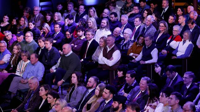 The audience looks on during the debate between Republican presidential candidates Ron DeSantis and Nikki Haley in Des Moines, Iowa, on Wednesday local time&gt; Picture: Getty Images via AFP