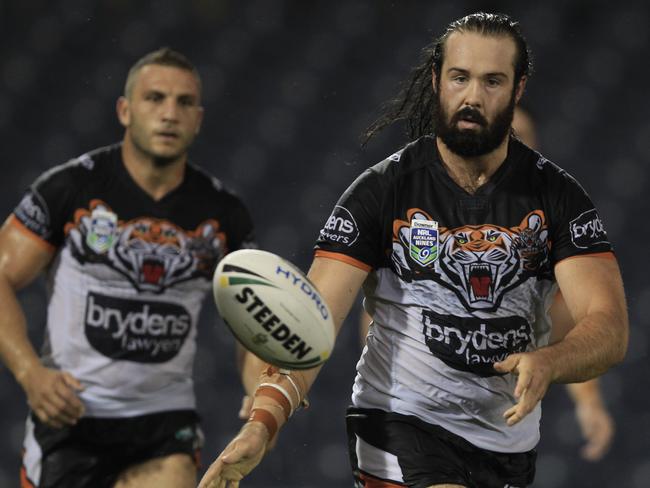 Wests Tigers Farah and Woods are two of the club’s most popular players. Photo: Jenny Evans