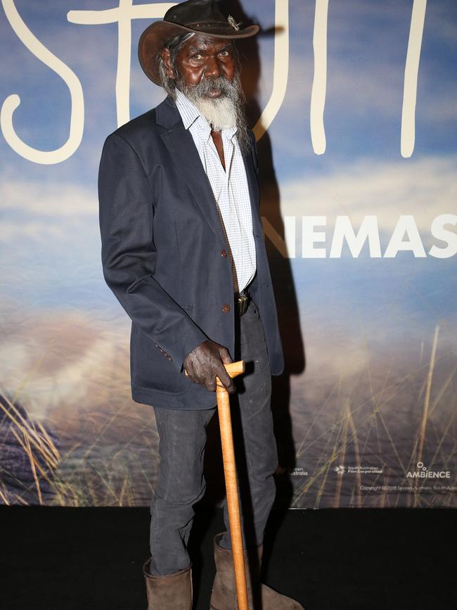 Actor David Gulpilil, who played the Fingerbone Bill in the original version, at the premiere. Picture: AAP / Emma Brasier 