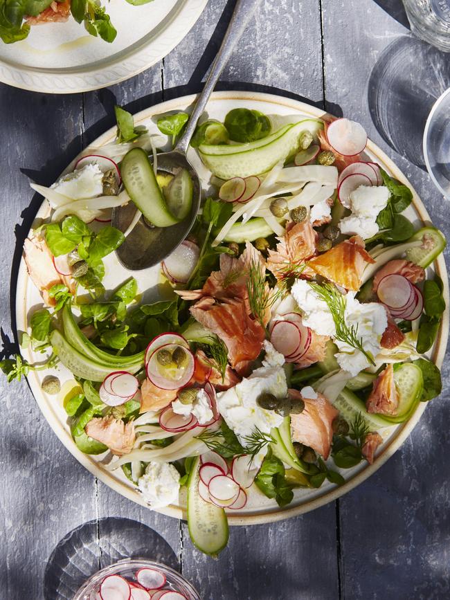 This trout salad is a beautiful combination of flavours. Photography by Lisa Linder