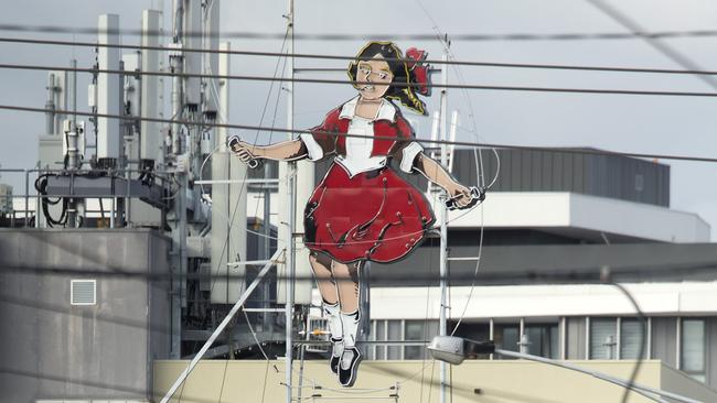 Iconic Skipping Girl sign has had a win, with VCAT ruling to protect views of the sign. Picture: Sarah Matray