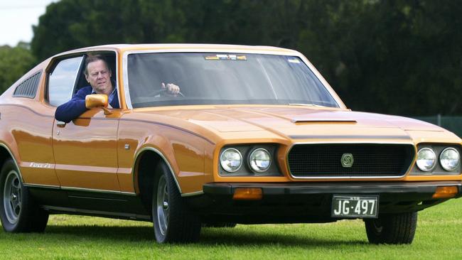 2001: Then NSW Classic P76 Club president Joe Green with his P76 Force 7 couple, one of only 10. Picture: Mark Williams